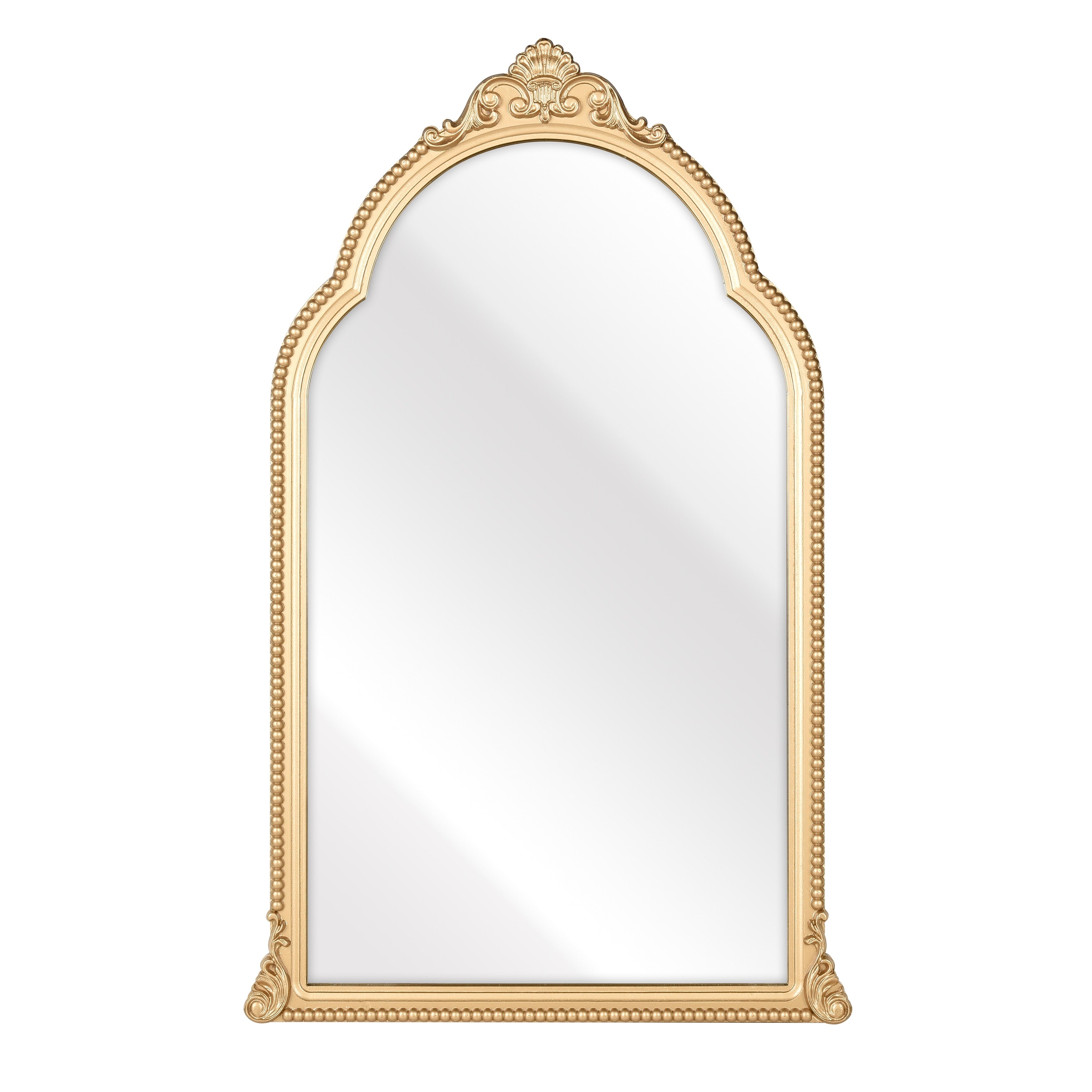 Atlas Loni Painted Gold Arched Wall Mirror 33.75 Inch High