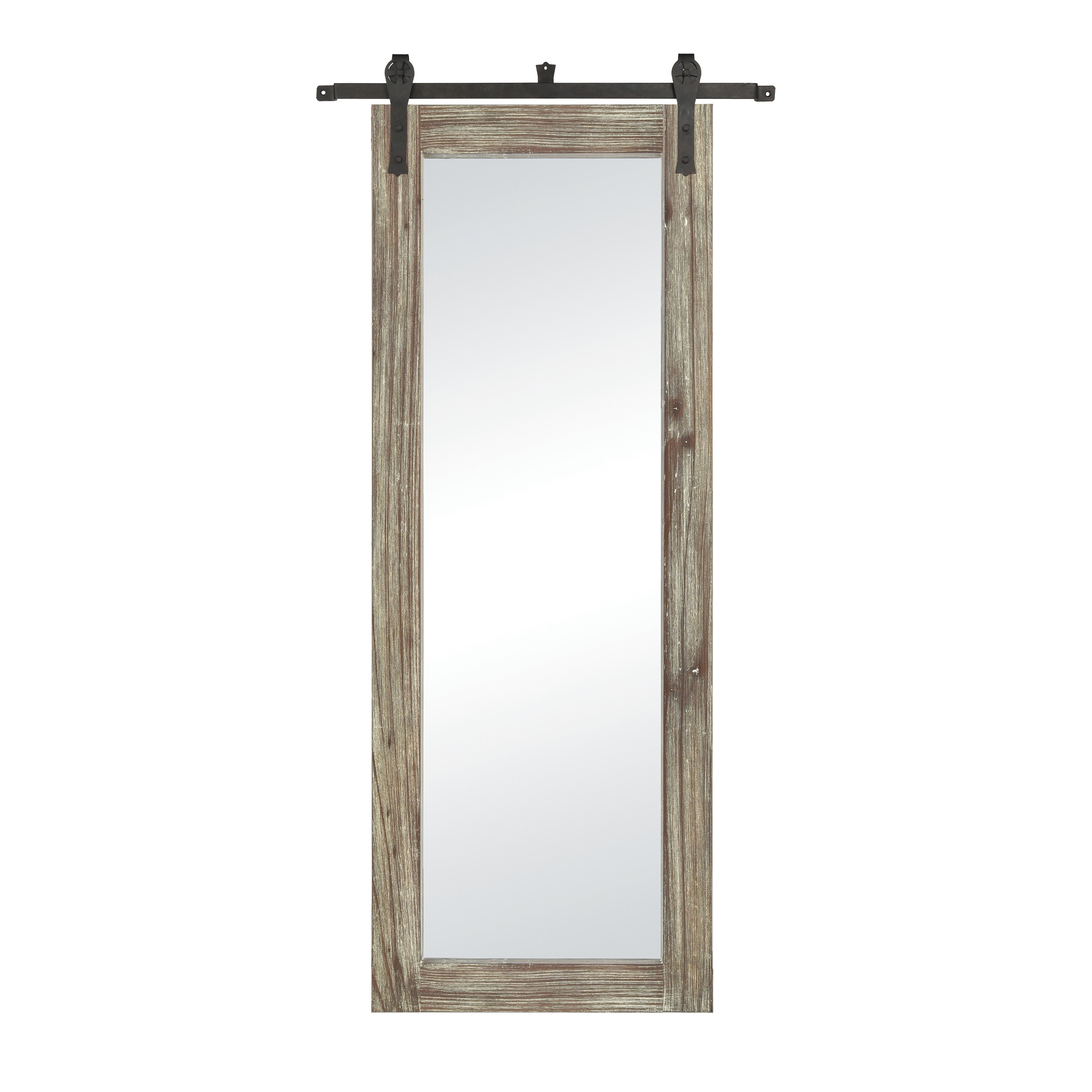 Atlas Los Olivos Rectangular Salvaged Oak Frame Wall Mirror