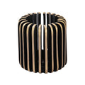 Atlas Louver Antiqued Bronze Metal Candleholder 7 Inch Tall