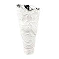 Atlas Mabley Matte White And Glazed Silver Earthenware Vase