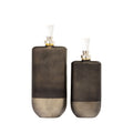 Atlas Mara Capped Onyx Glass Bottle Shaped Vases