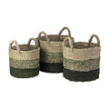Atlas Maton Set Of 3 Seagrass And Jute Neutral Toned Baskets