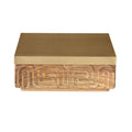 Atlas Maze Mango Wood Greek Key Box 12 Inch Wide
