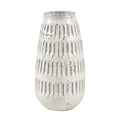 Atlas Murial White Glazed Terracotta Vase