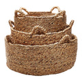 Atlas Natural Low Rise Set Of 3 Woven Nesting Storage Baskets