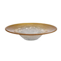 Atlas Nealon Ochre And Spotted Glass Bowl 16 Inch Wide