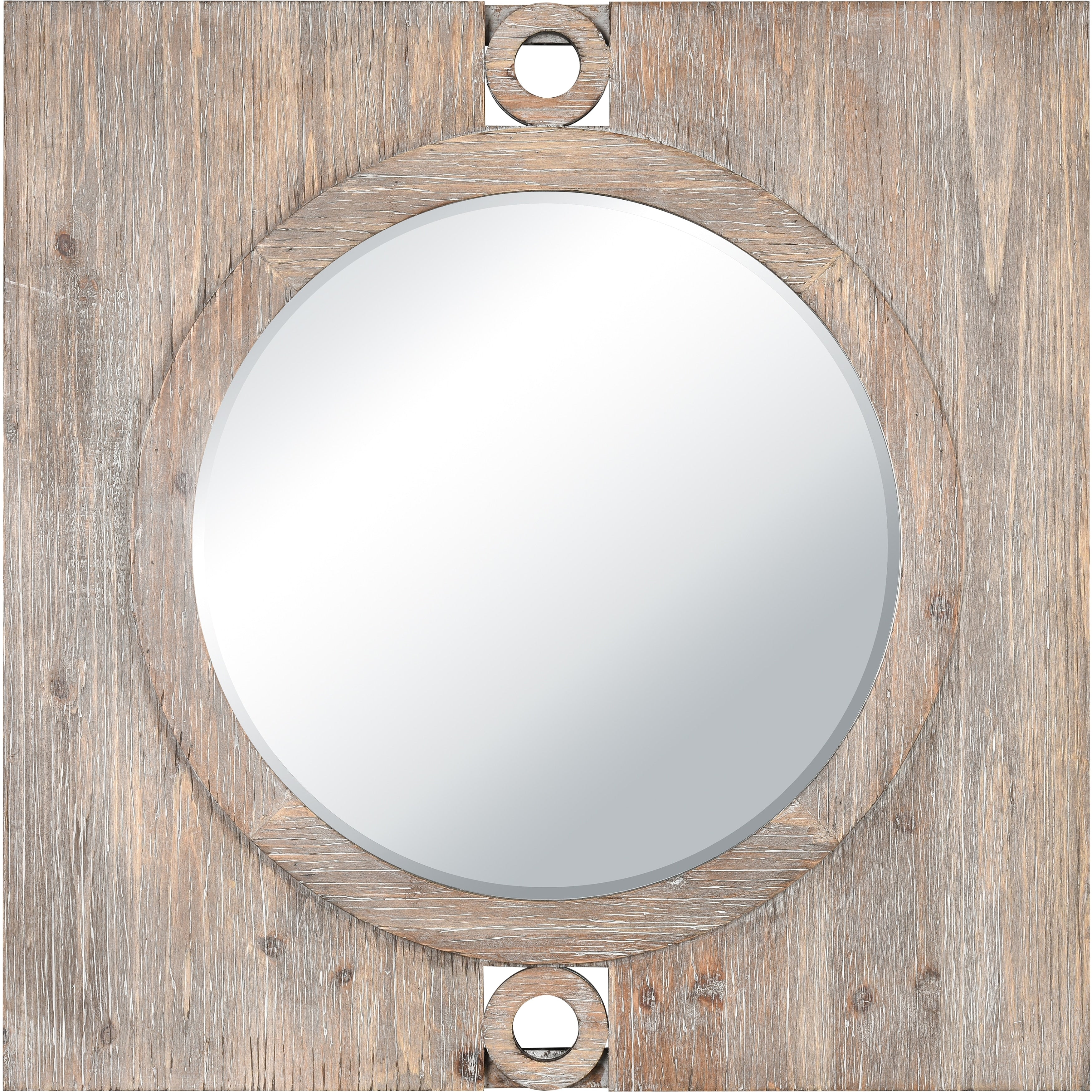 Atlas Nollen Porthole Style Accent Wall Mirror 34 Inch High