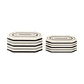 Atlas Octagonal Striped Set Of 2 Storage Boxes Set Of 2