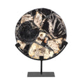Atlas Radian Wood And Linen Display Plate 12 Inch Wide