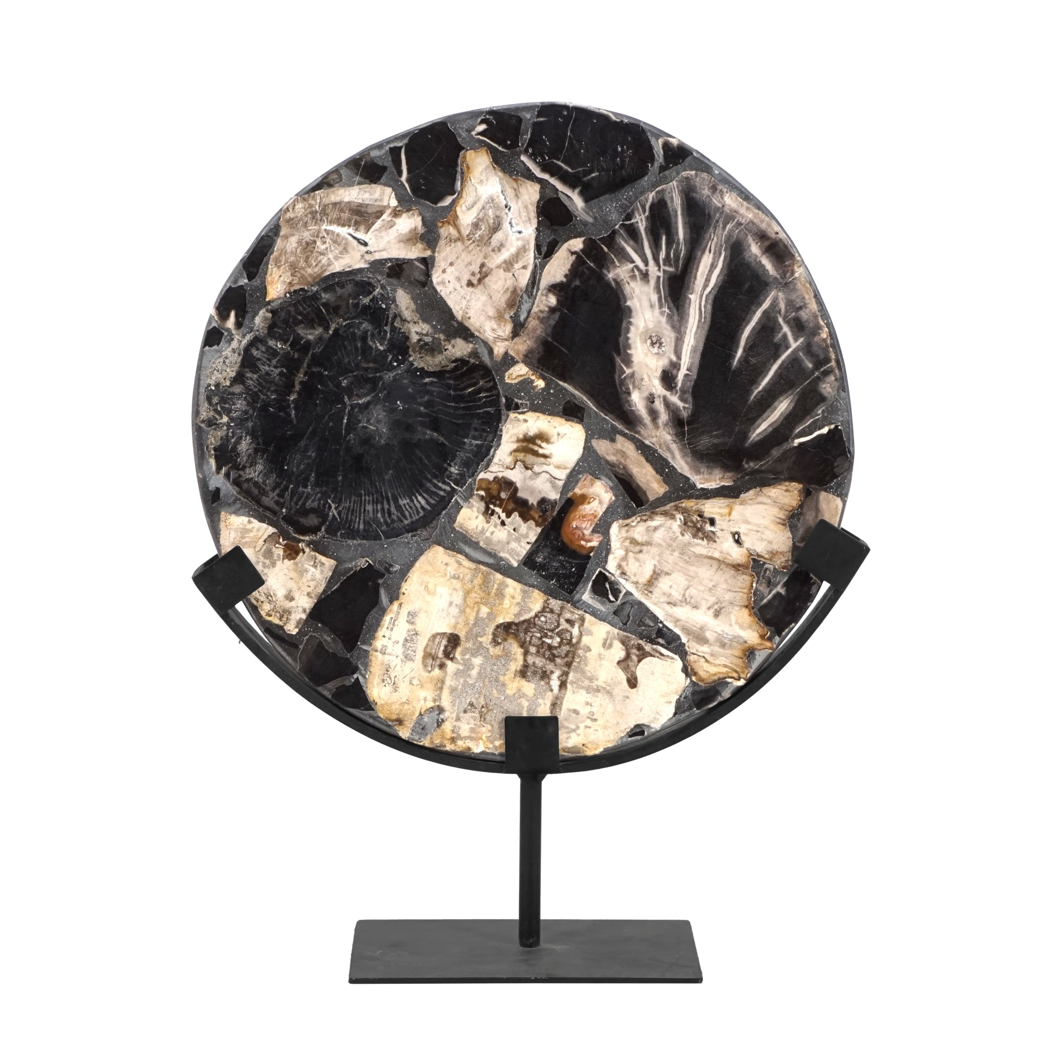 Atlas Radian Wood And Linen Display Plate 12 Inch Wide