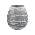 Atlas Raya Weathered Gray Glass Vase