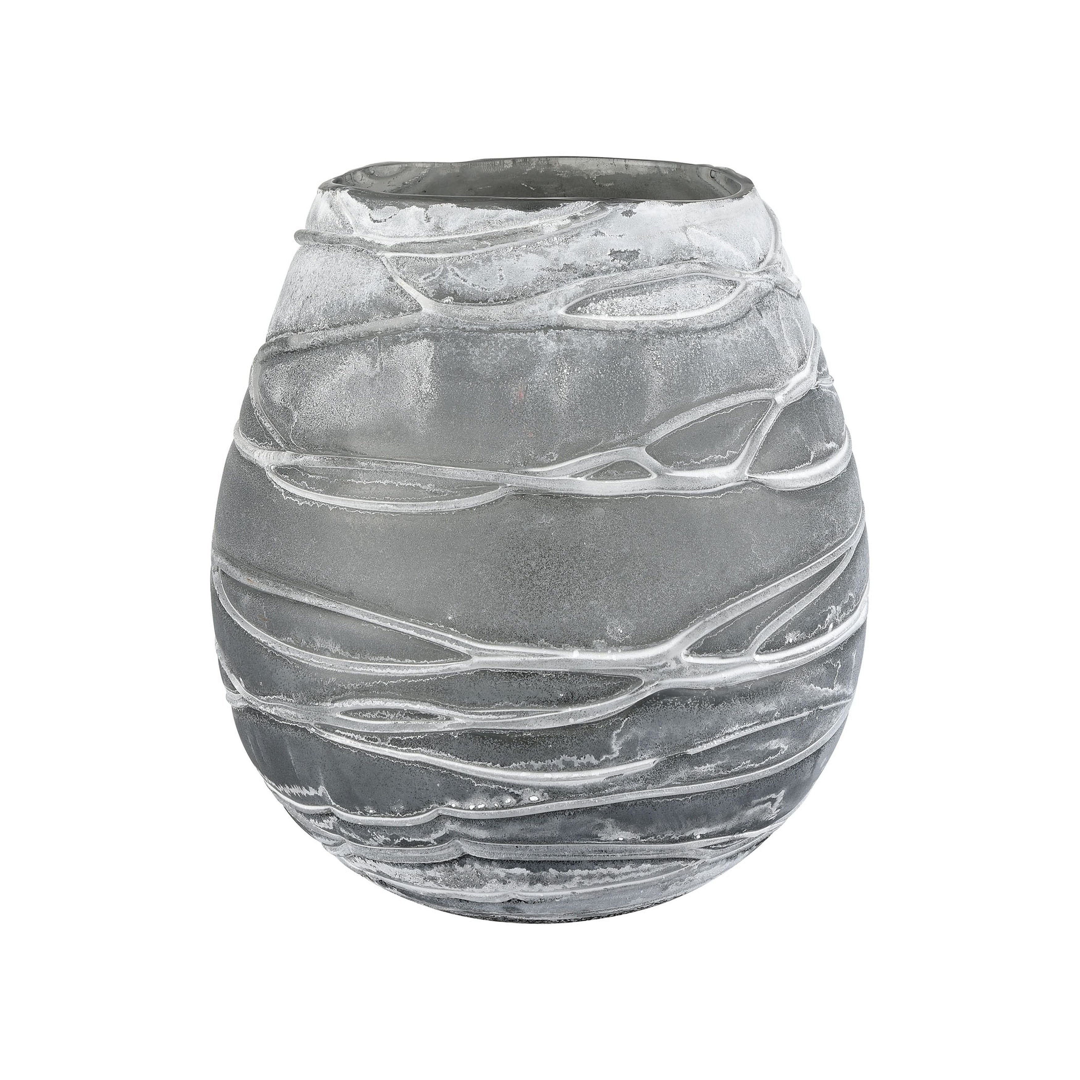 Atlas Raya Weathered Gray Glass Vase