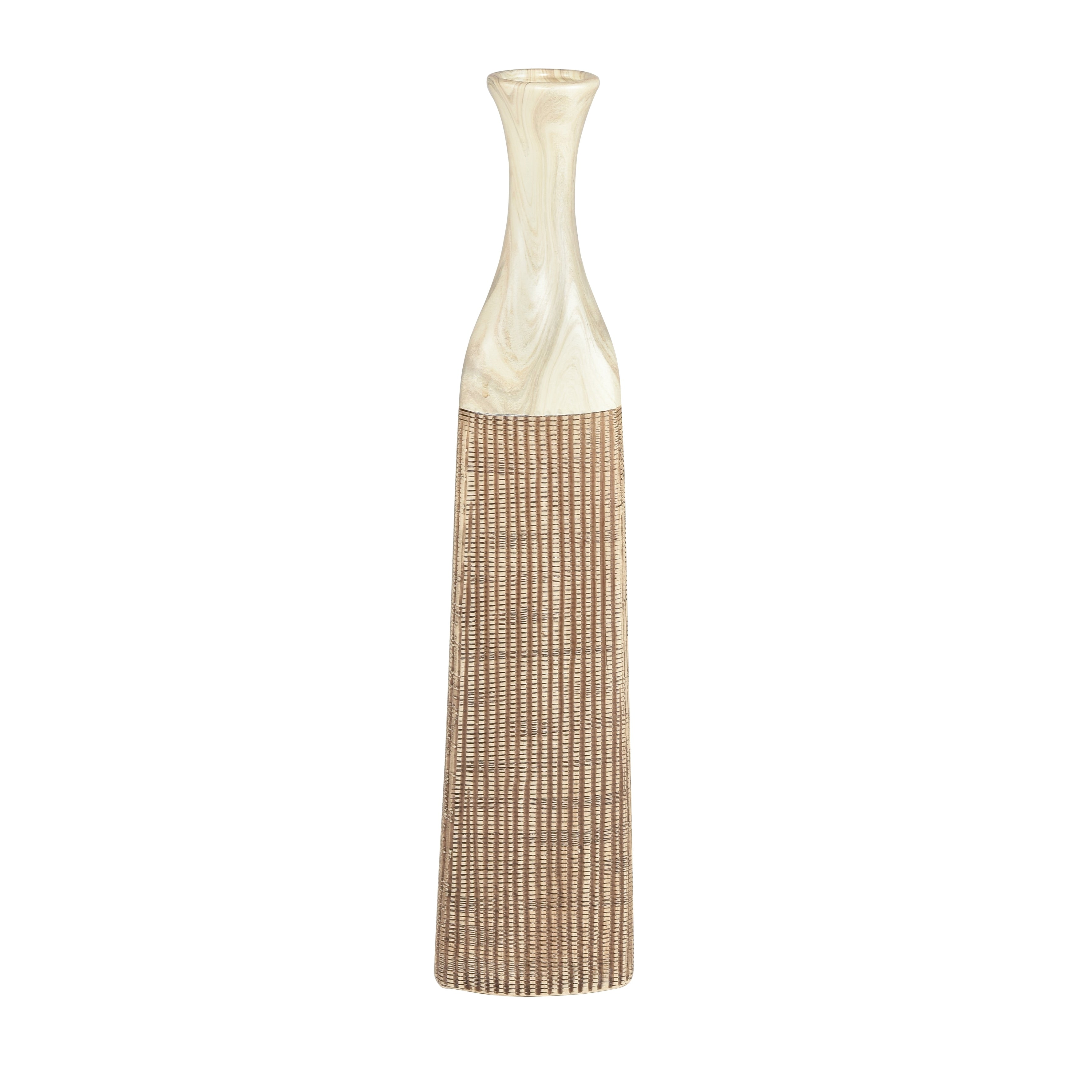 Atlas Rollins Painted White Vase