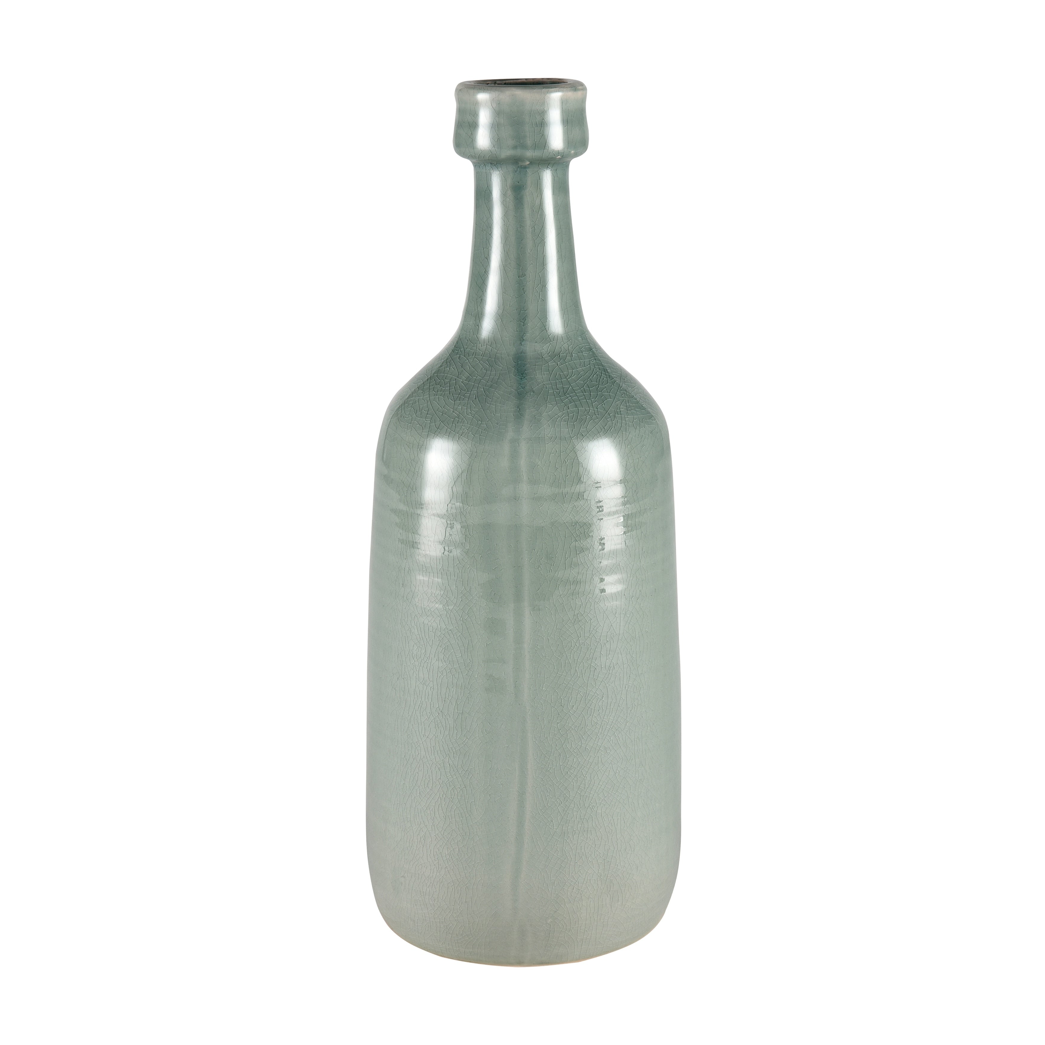 Atlas Row Blue Finish Vase
