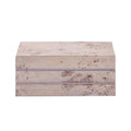 Atlas Salem White Painted Burl Wood Box