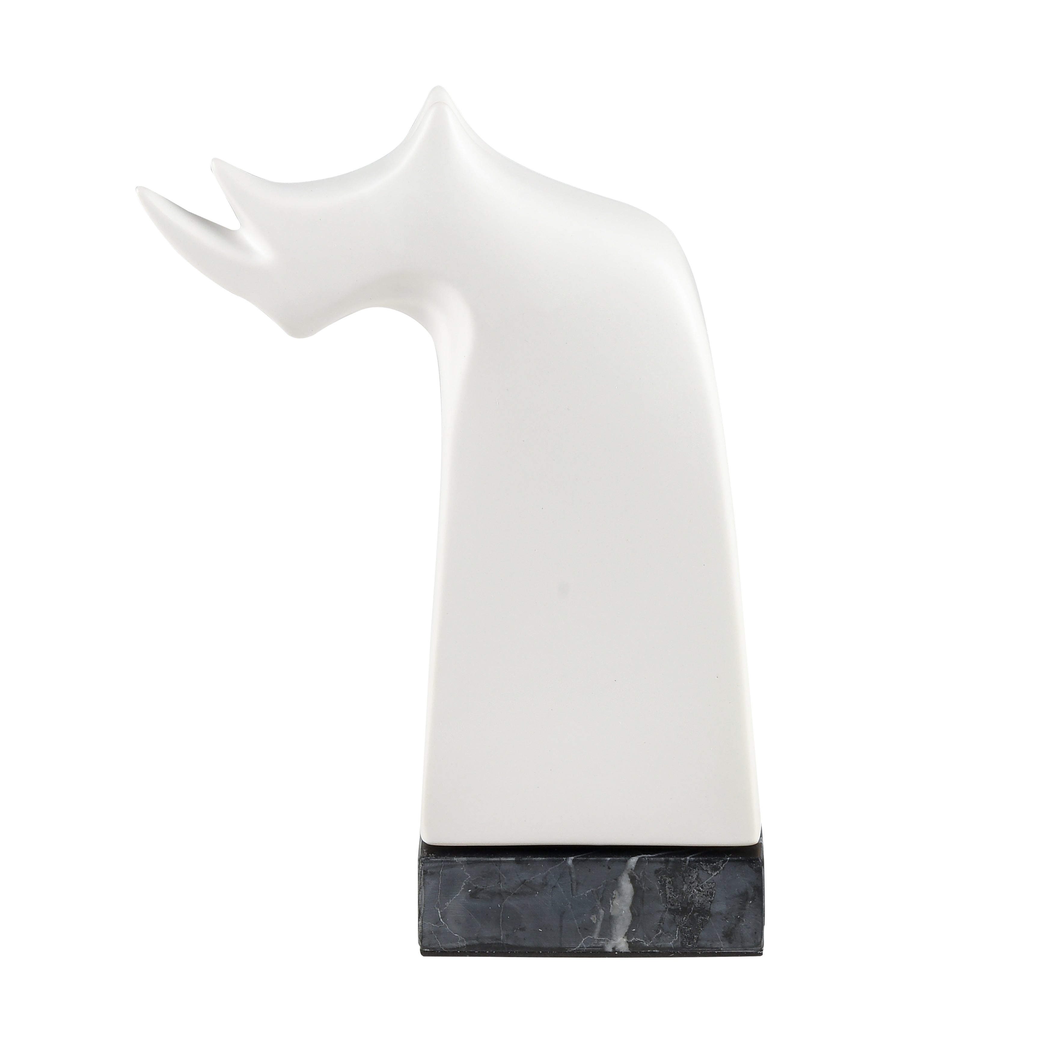 Atlas Serengeti Minimalist White Earthenware Animal Sculpture