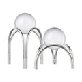 Atlas Sibyl Set Of 2 Motif Decorated Standing Orbs Set Of 2