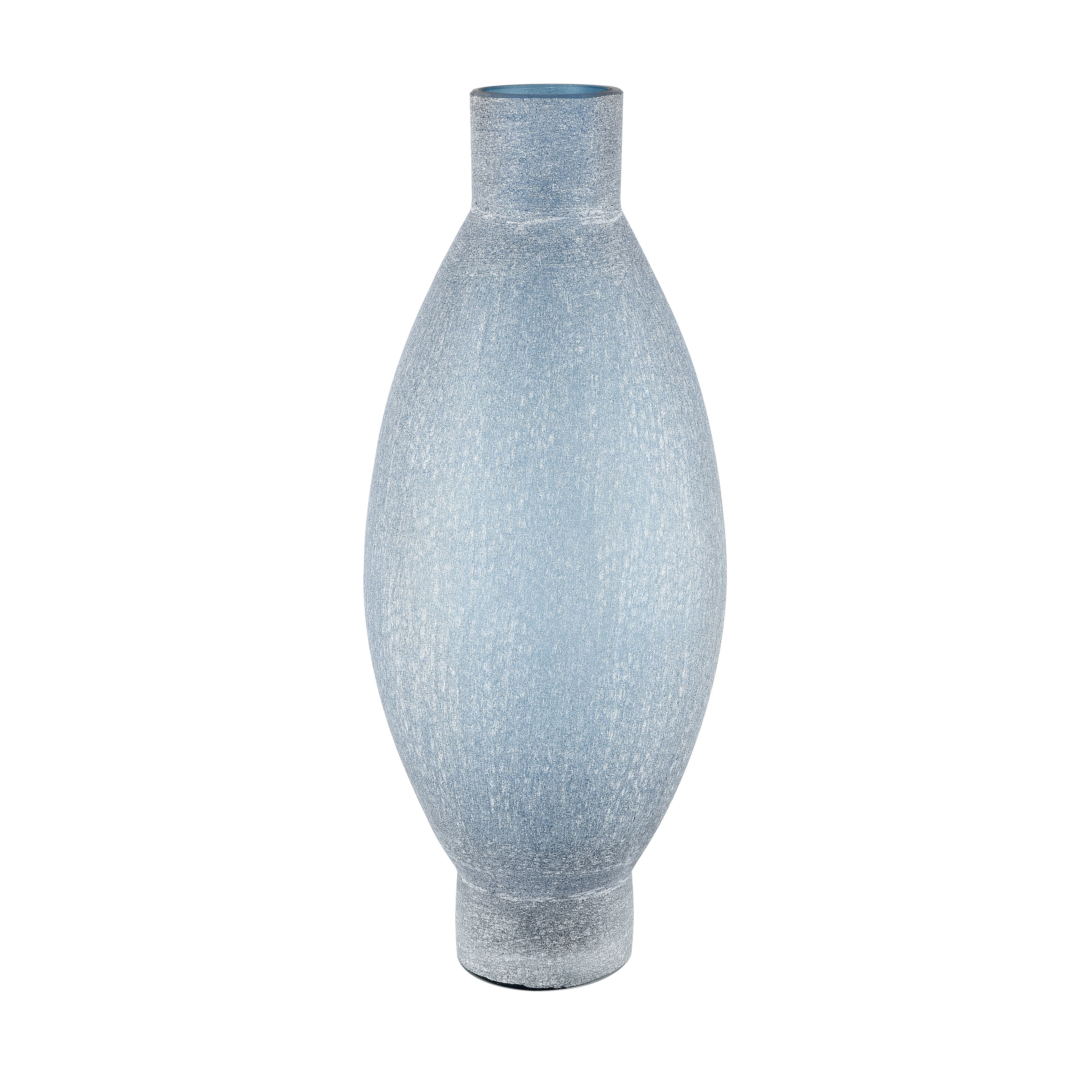 Atlas Skye Blue Frosted Glass Vase