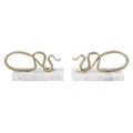 Atlas Snake Set Of 2 Abstract Serpentine Bookends Set Of 2