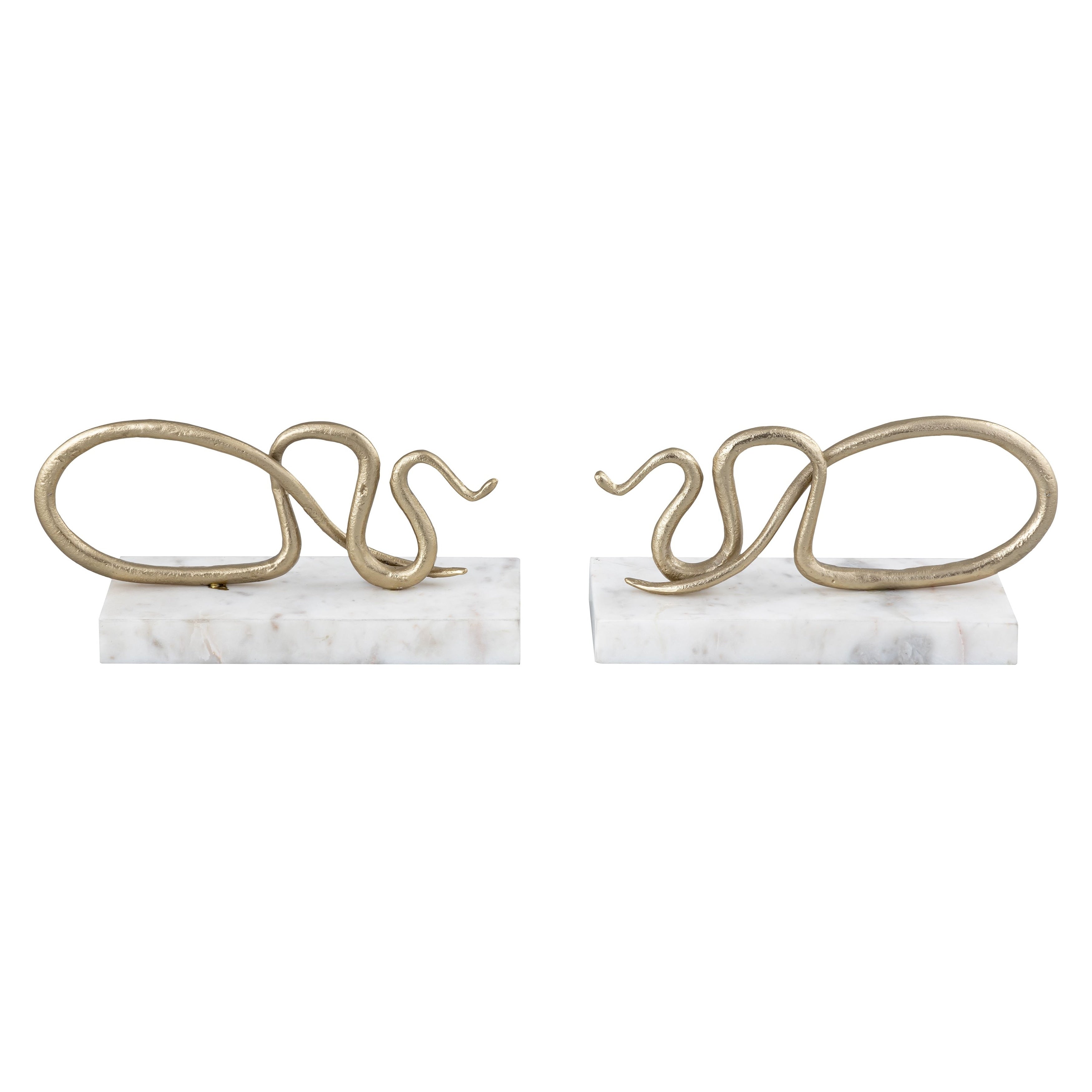 Atlas Snake Set Of 2 Abstract Serpentine Bookends Set Of 2