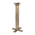 Atlas Splay Minimalist Cast Aluminum Candleholder Aged Brass