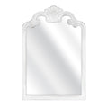 Atlas Terry Distressed White Wood Wall Mirror 36.5 Inch High