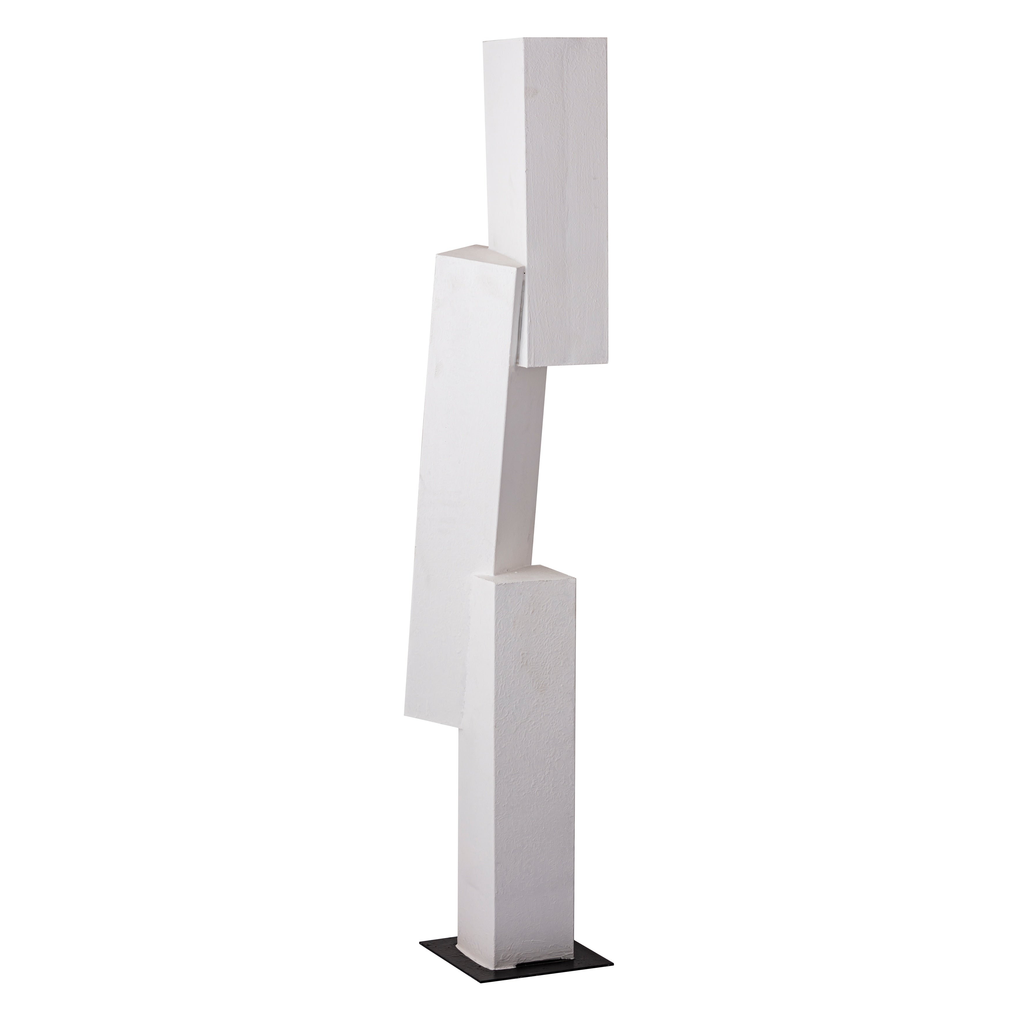 Atlas Tilt Floor Geometric Sculpture 67 Inch Tall