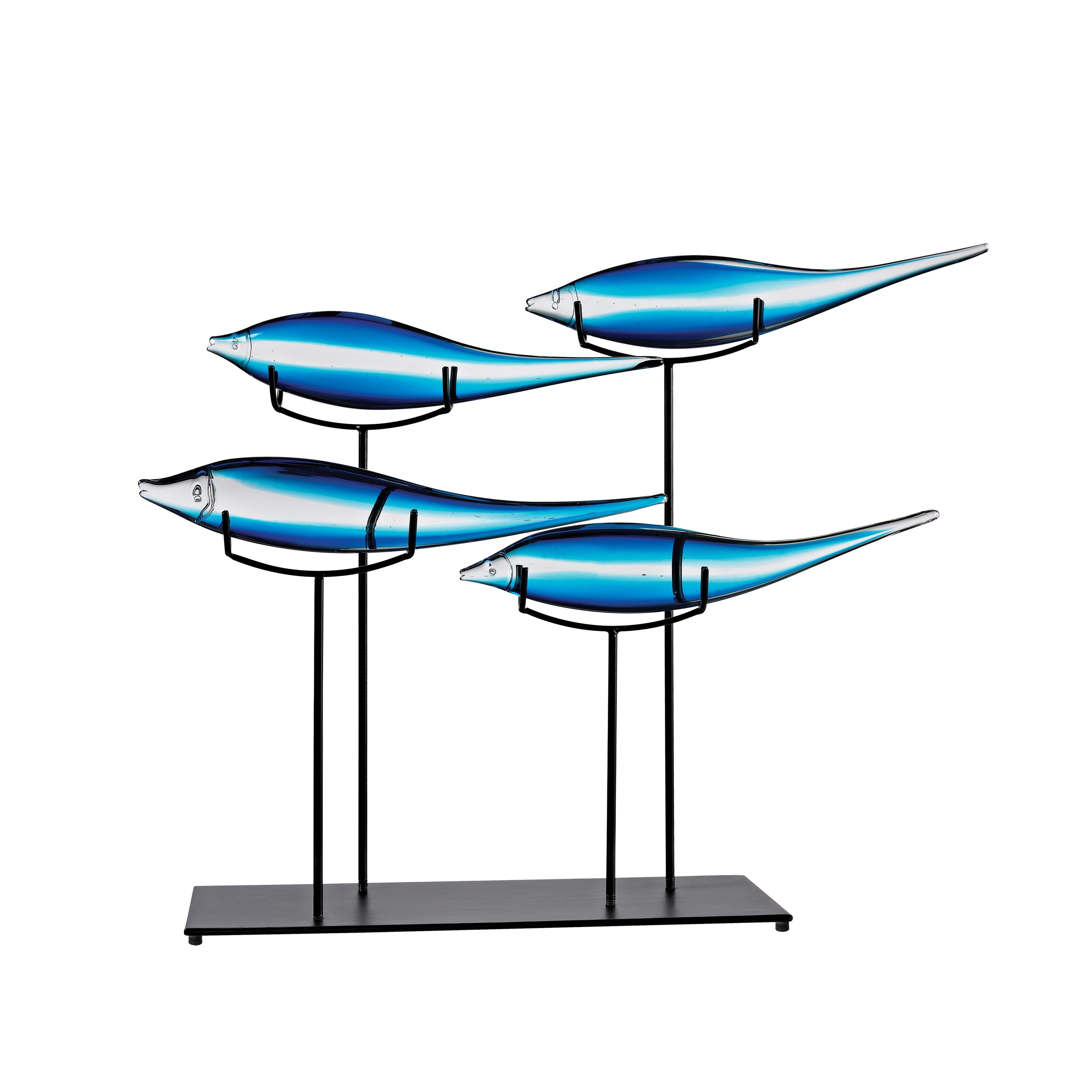 Atlas Tultui Blue Glass Fish Sculpture