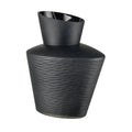 Atlas Tuxedo Etched Glass Decorative Vase