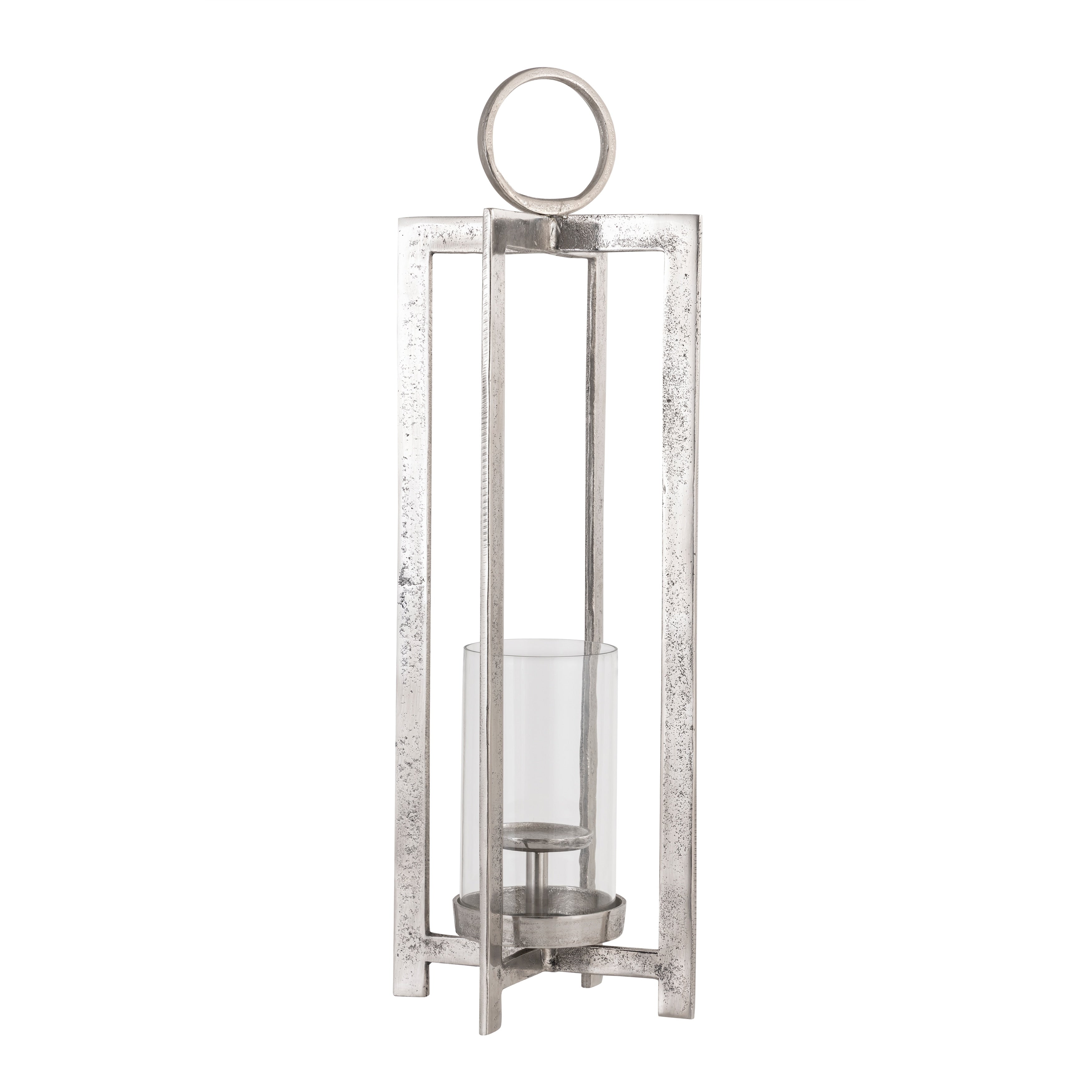 Atlas Wilmot Rectangular Aluminum Candle Lantern