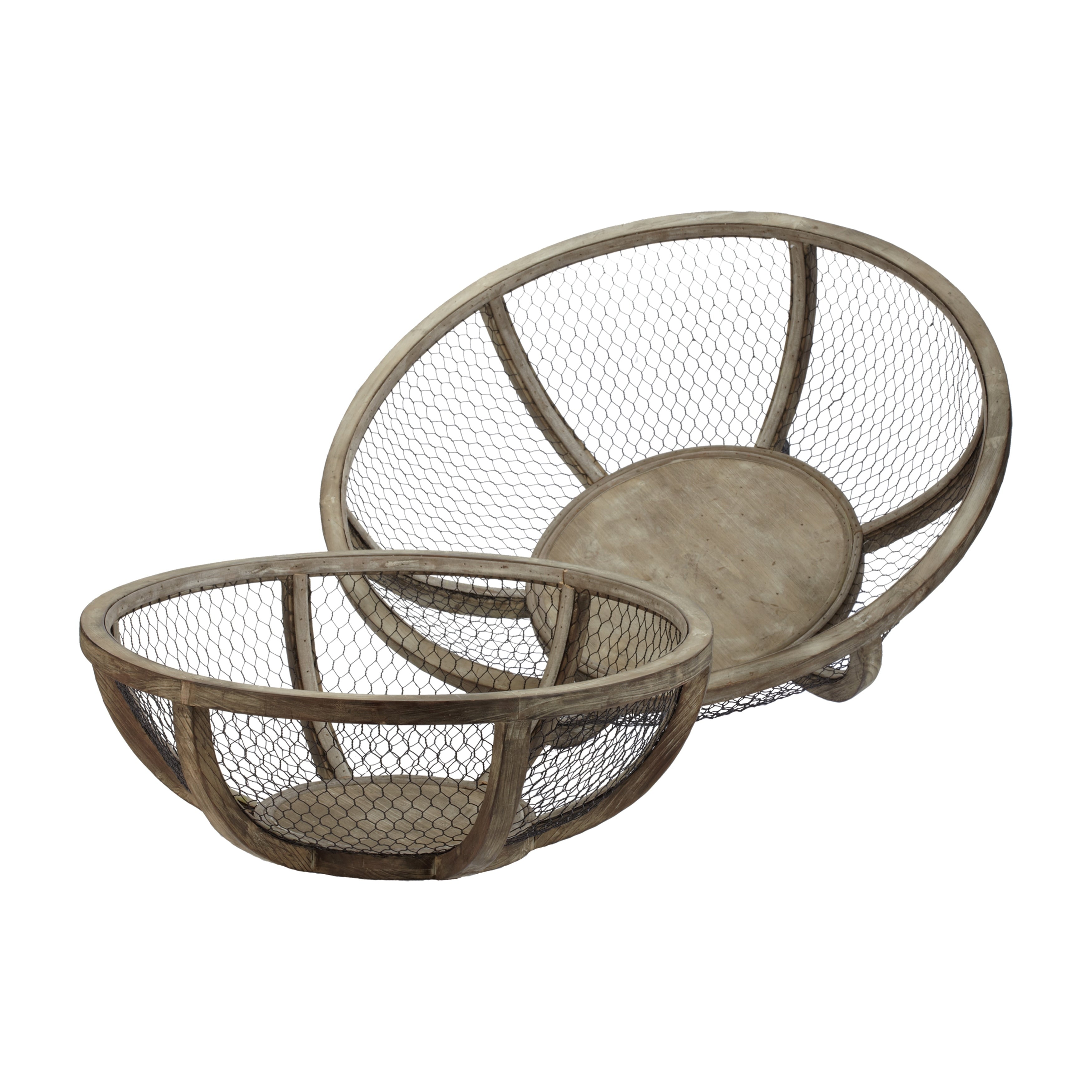 Atlas Wire Set Of 2 Bowls 27 Inch Wide