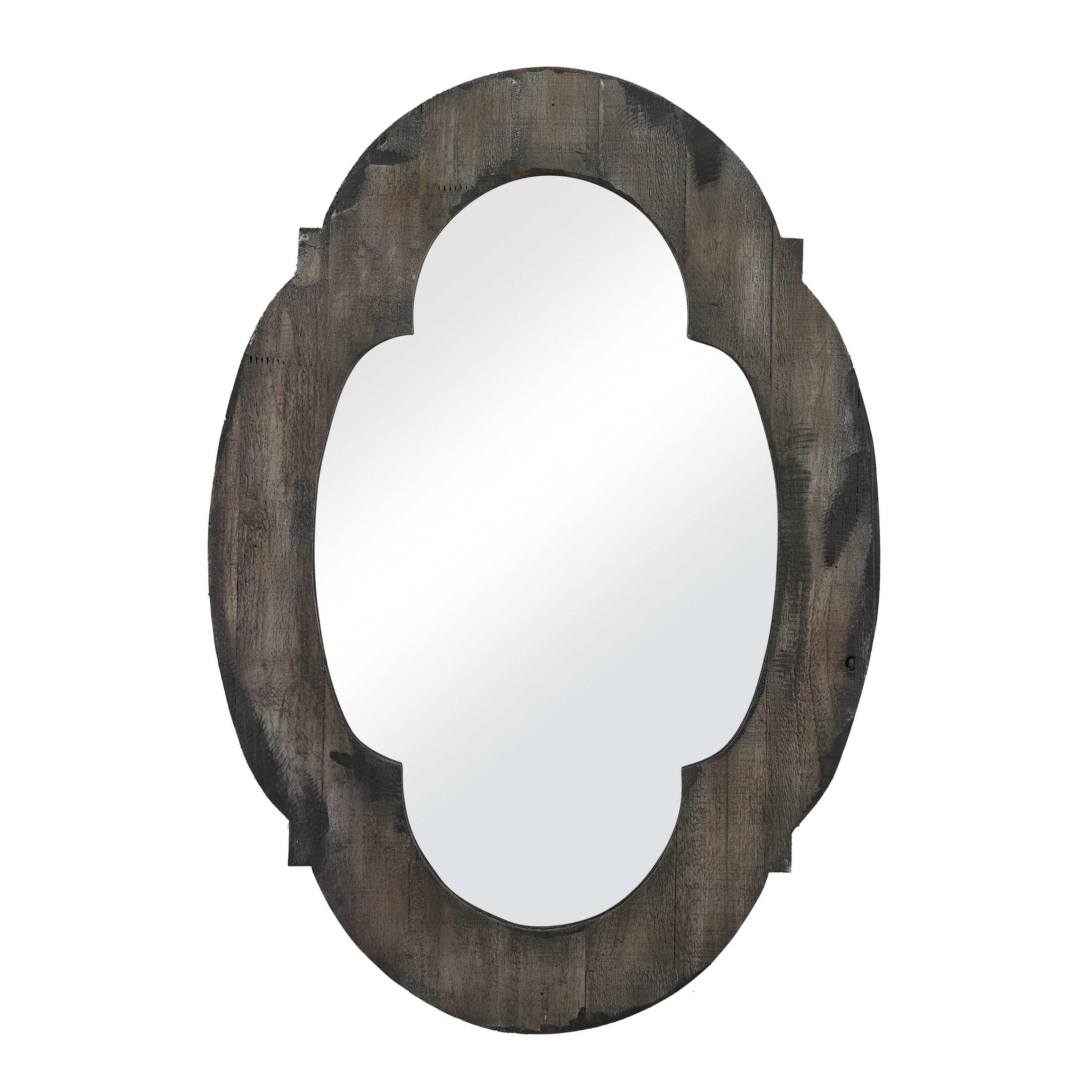Atlas Wood Framed Wall Mirror 28 Inch High