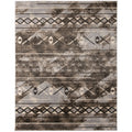 Wilton Woven Atoka Brown Moroccan Geometric Rug 35 X 56