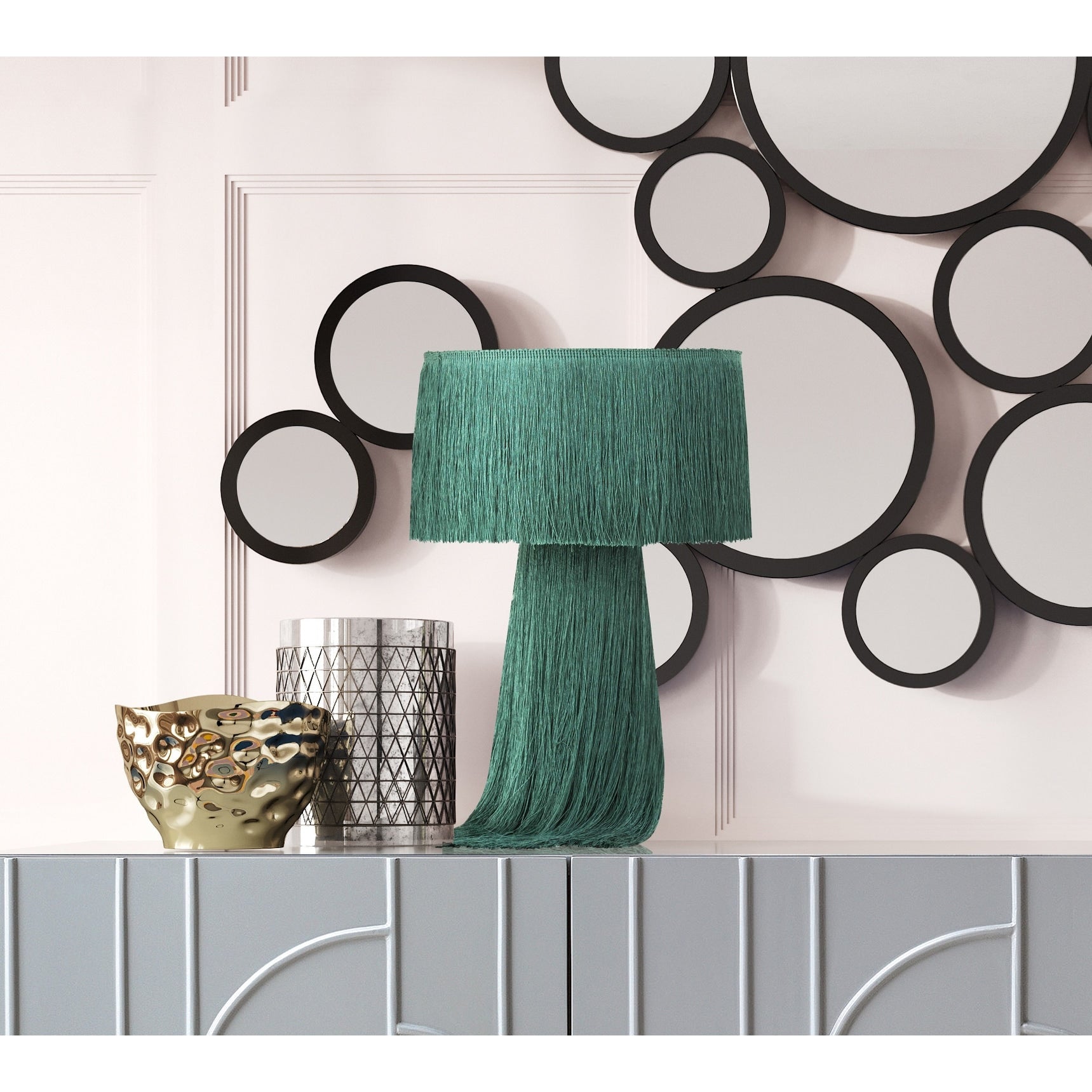 Atolla Emerald Tassel Table Lamp N A