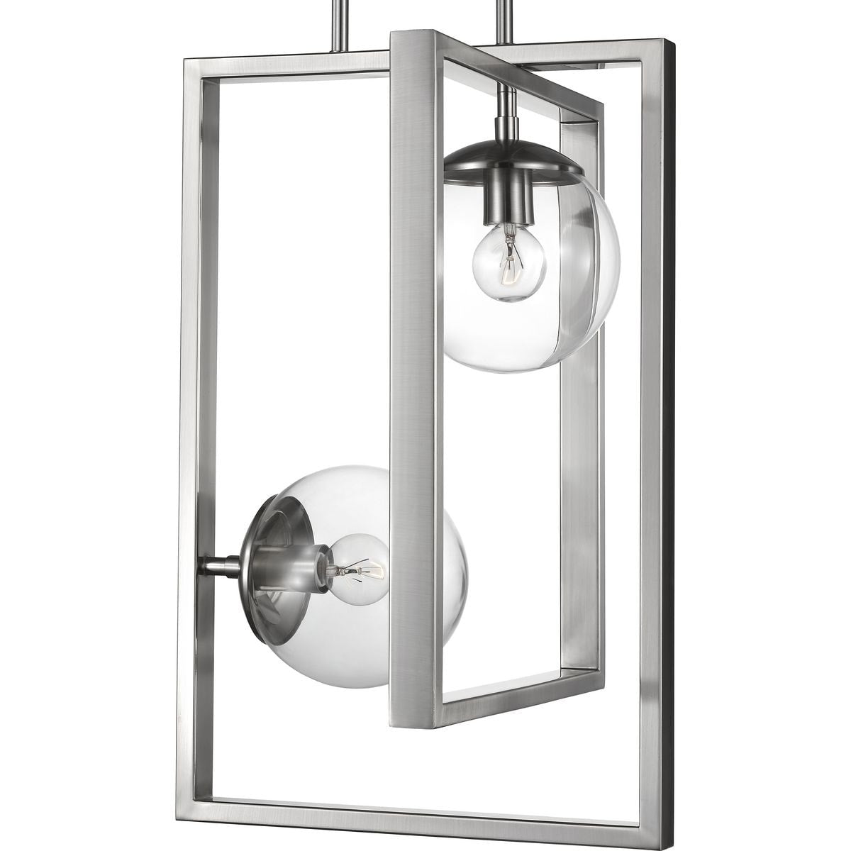 Atwell Collection Brushed Nickel Two Light Pendant 23.62 X 16.34 X 16.34