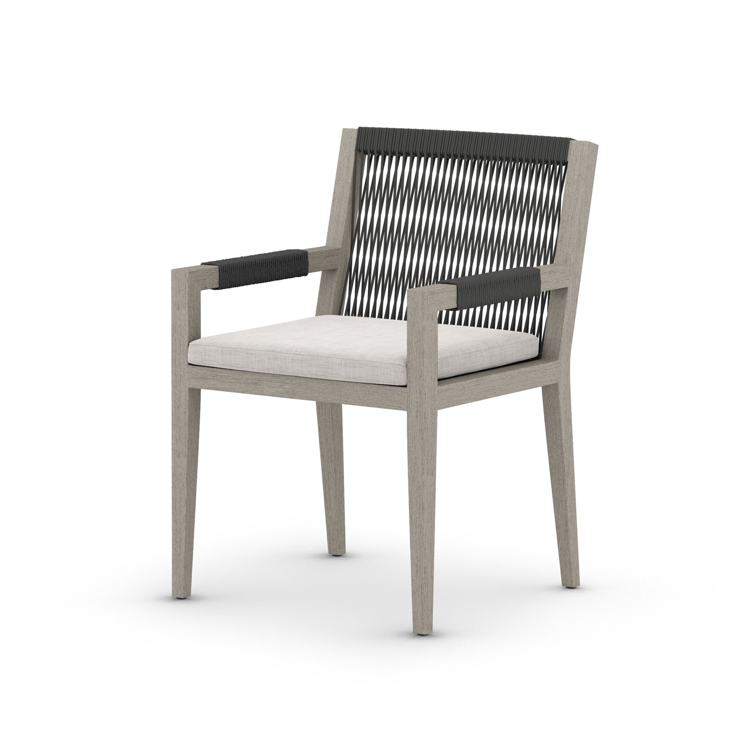 Atwood Outdoor Dining Armchair Weathered Grey Fsc