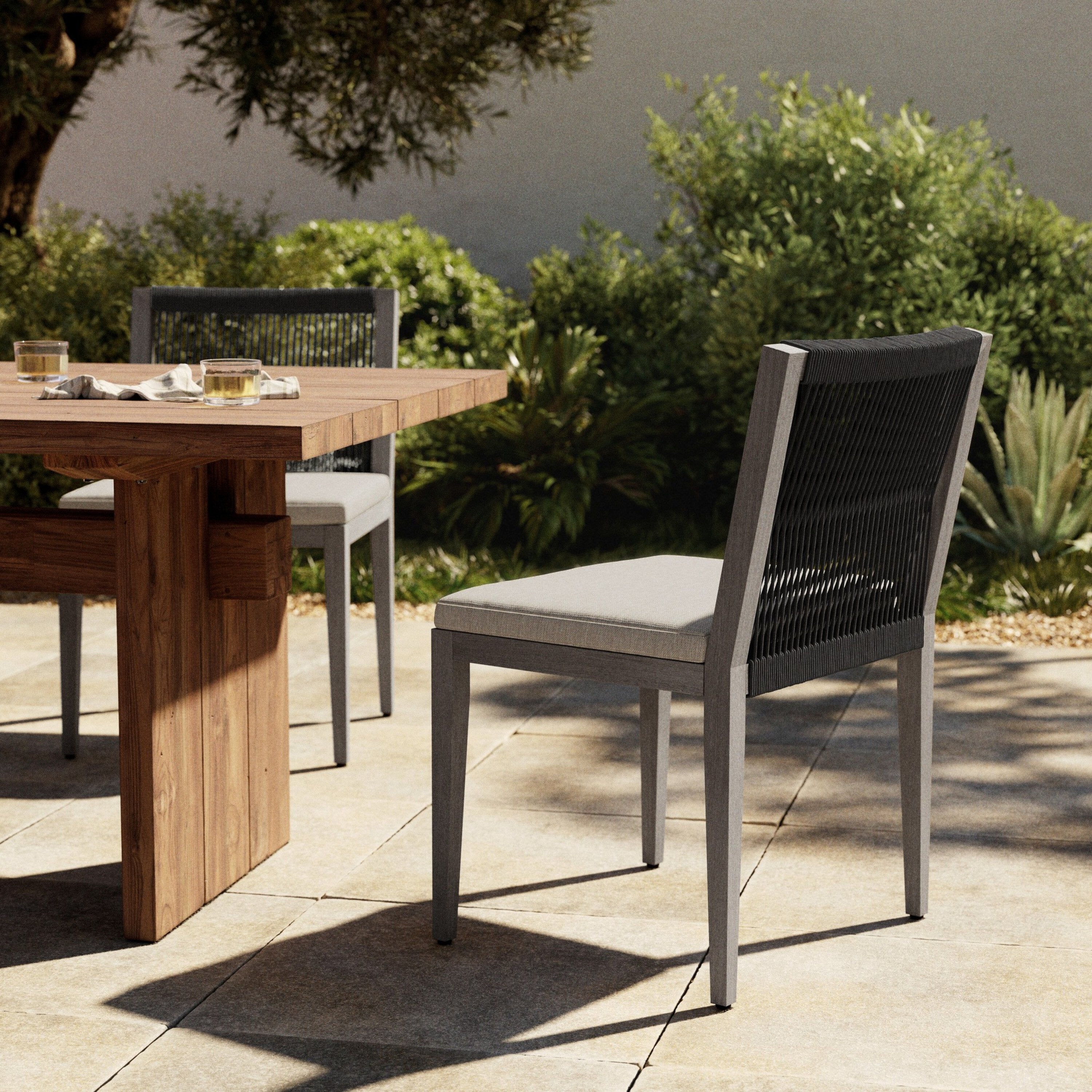 Atwood Outdoor Dining Chair Weathered Grey Fsc