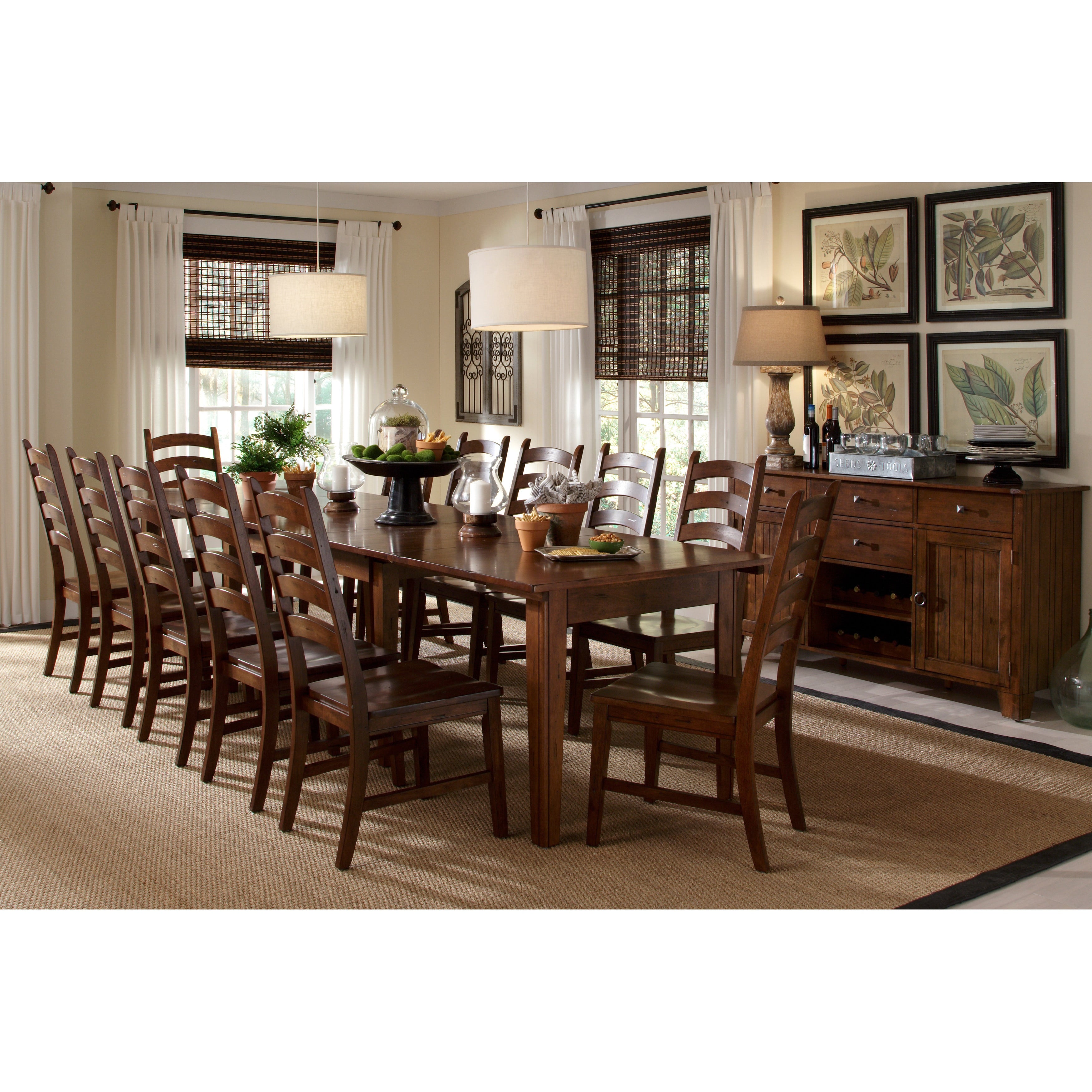 Auden Distressed Solid Wood 14 Piece Dining Collection
