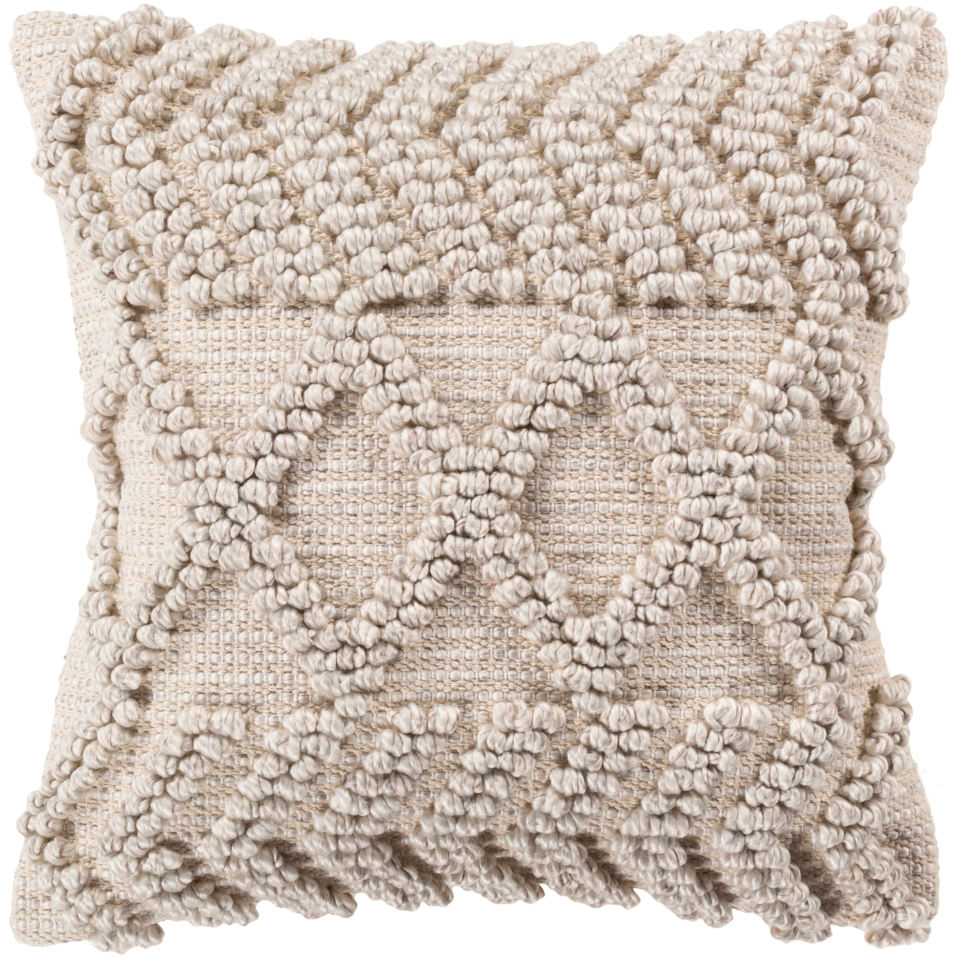 Audra Bohemian Textured 18 Inch Throw Pillow Cover