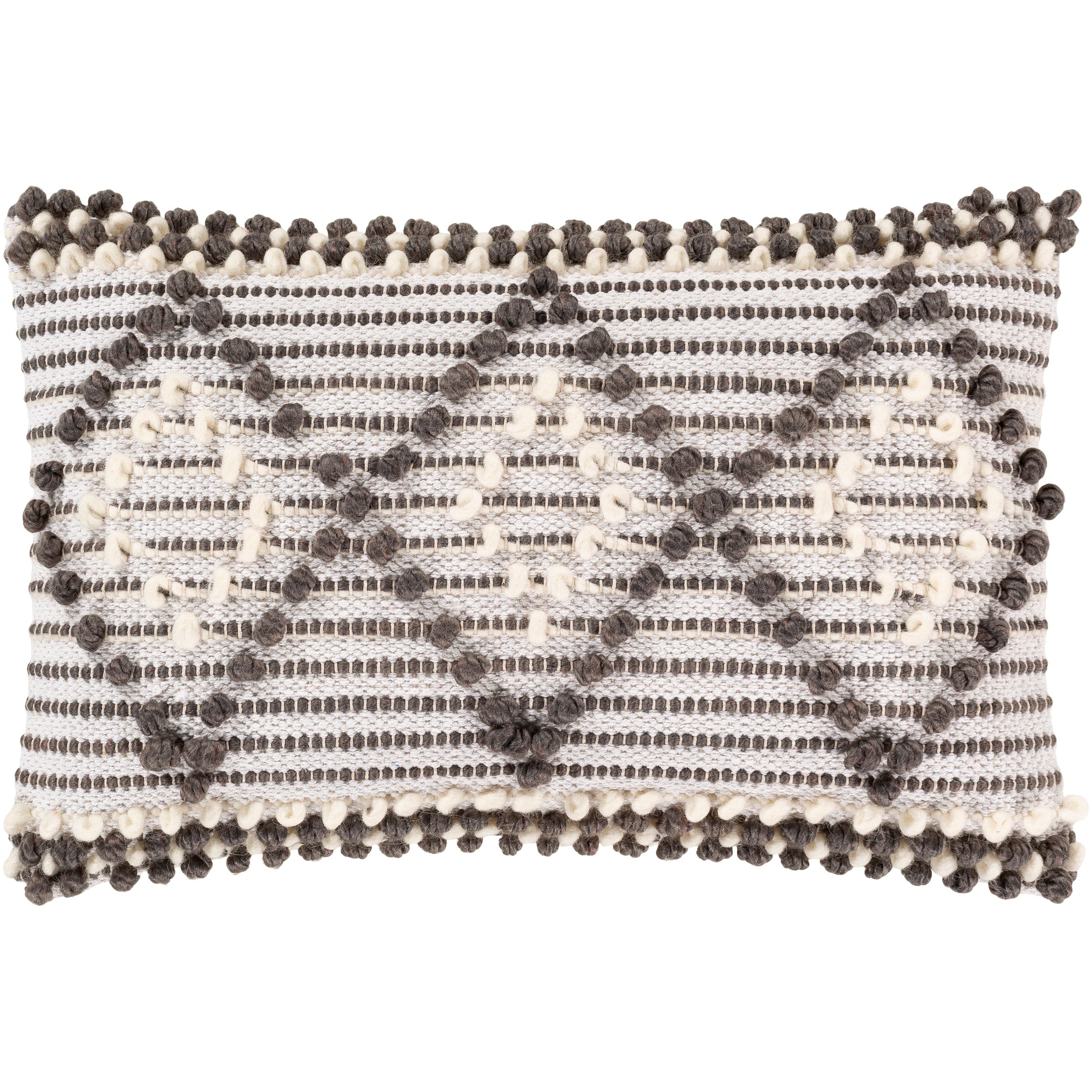 Audra Bohemian Textured 22X14 Inch Lumbar Throw Pillow Cover