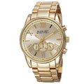 August Steiner Mens Quartz Chronograph Stainless Steel Gold Tone Bracelet Watch