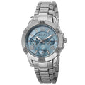 August Steiner Mens Quartz Colorful Dial Multifunction Silver Tone Bracelet Watch