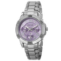 August Steiner Mens Quartz Colorful Dial Multifunction Silver Tone Bracelet Watch