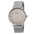 August Steiner Mens Swiss Quartz Stainless Steel Mesh Silver Tone Bracelet Watch