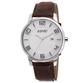August Steiner Mens Ultra Thin Swiss Quartz Leather Brown Strap Watch