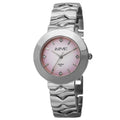August Steiner Womens Quartz Diamond Markers Gradient Dial Pink Bracelet Watch