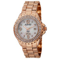 August Steiner Womens Quartz Diamond Rose Tone Bracelet Watch