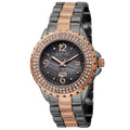 August Steiner Womens Quartz Diamond Two Tone Bracelet Watch