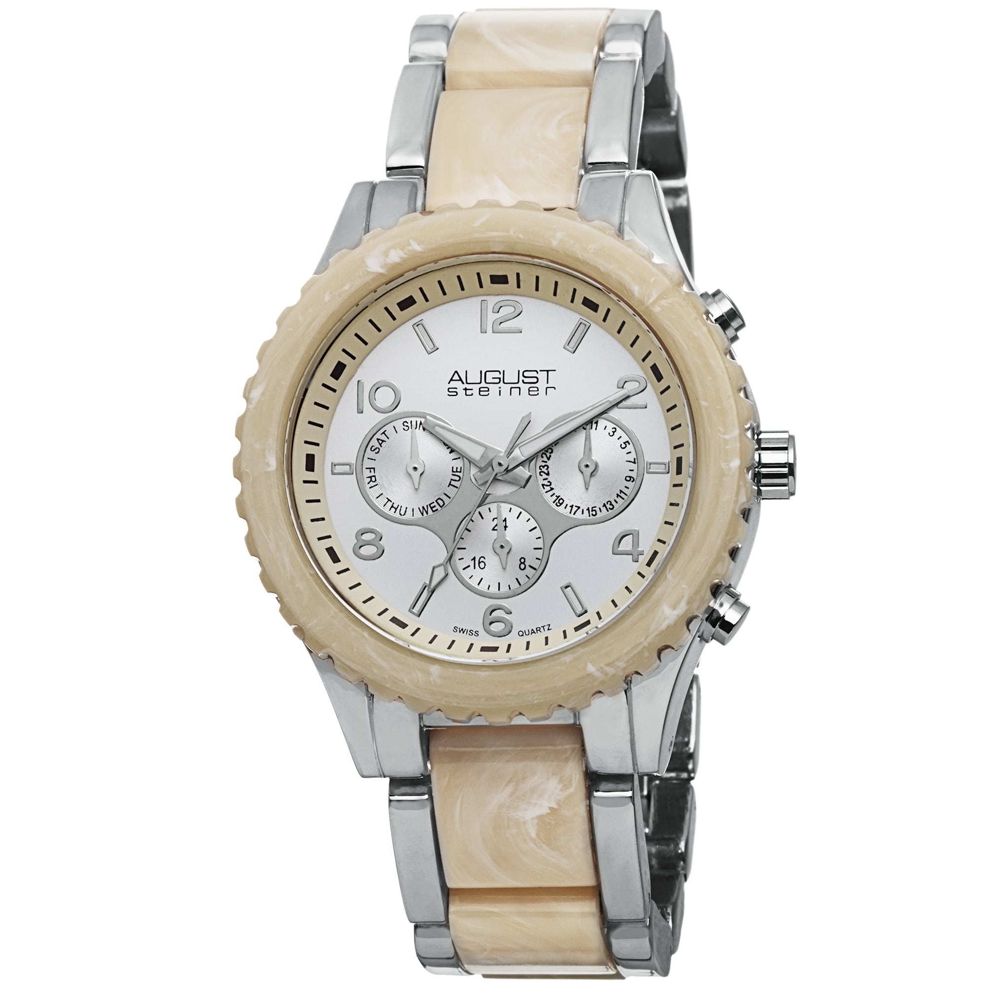 August Steiner Womens Swiss Quartz Multifunction Bracelet Watch