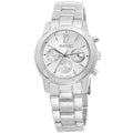 August Steiner Womens Swiss Quartz Multifunction Silver Tone Bracelet Watch